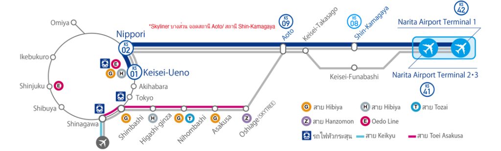 Keisei Skyliner Route Map